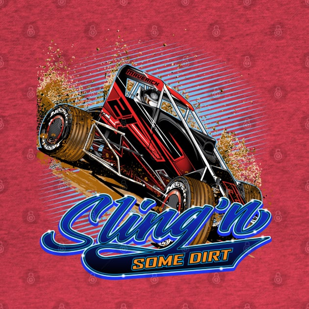 Midget Racing Sling'n Dirt by Artslave Custom Car Art